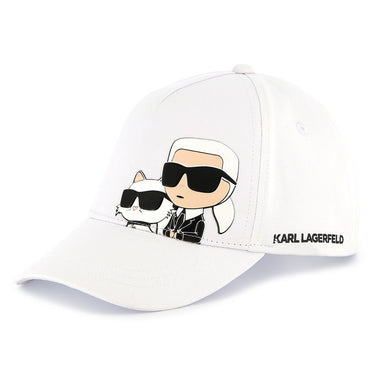 KARL LAGERFELD Gorra Blanca aplicacion choupette y Karl